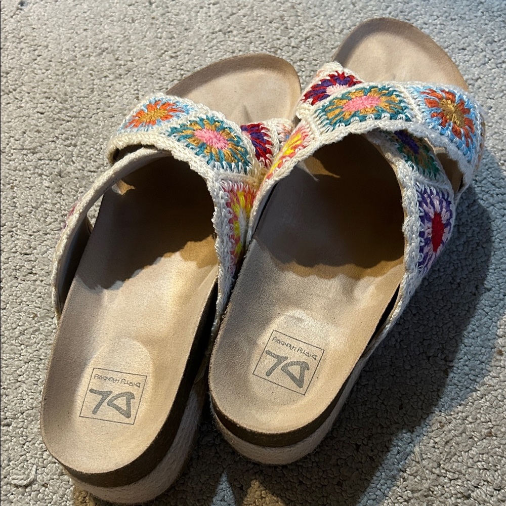 Dirty Laundry Multicolor Crochet Women's Sandals